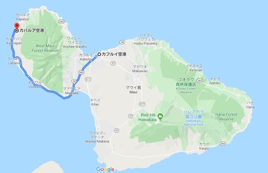 google map マウイ島の写真